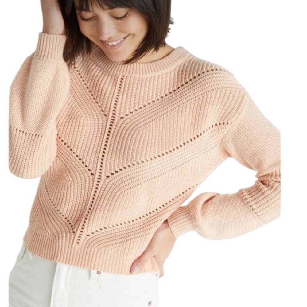 Marine Layer Peach Crew Neck Sweater